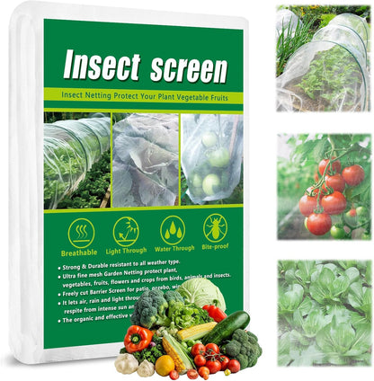 10 X 33 FT Breathable Garden Mesh Netting Pest Barrier for Raised Beds