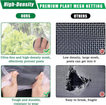 10 X 33 FT Breathable Garden Mesh Netting Pest Barrier for Raised Beds