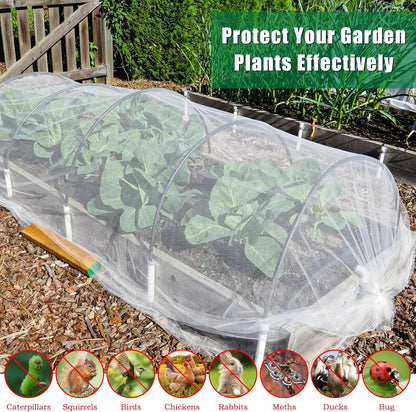 10 X 33 FT Breathable Garden Mesh Netting Pest Barrier for Raised Beds