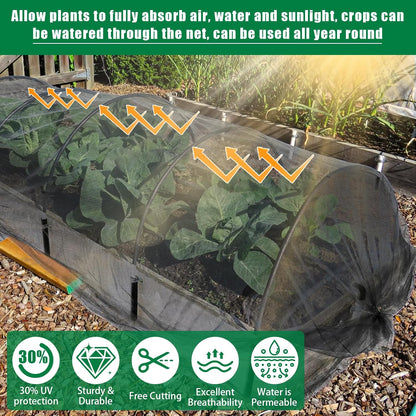 10 X 33 FT Breathable Garden Mesh Netting Pest Barrier for Raised Beds