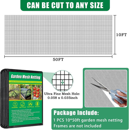 10 X 33 FT Breathable Garden Mesh Netting Pest Barrier for Raised Beds