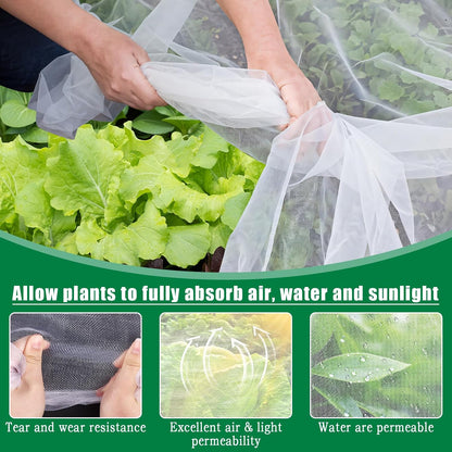 10 X 33 FT Breathable Garden Mesh Netting Pest Barrier for Raised Beds