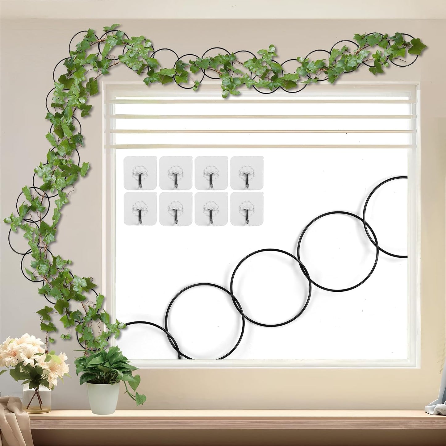 86.5" x 19.7" Metal Garden Trellis for Climbing Plants, White
