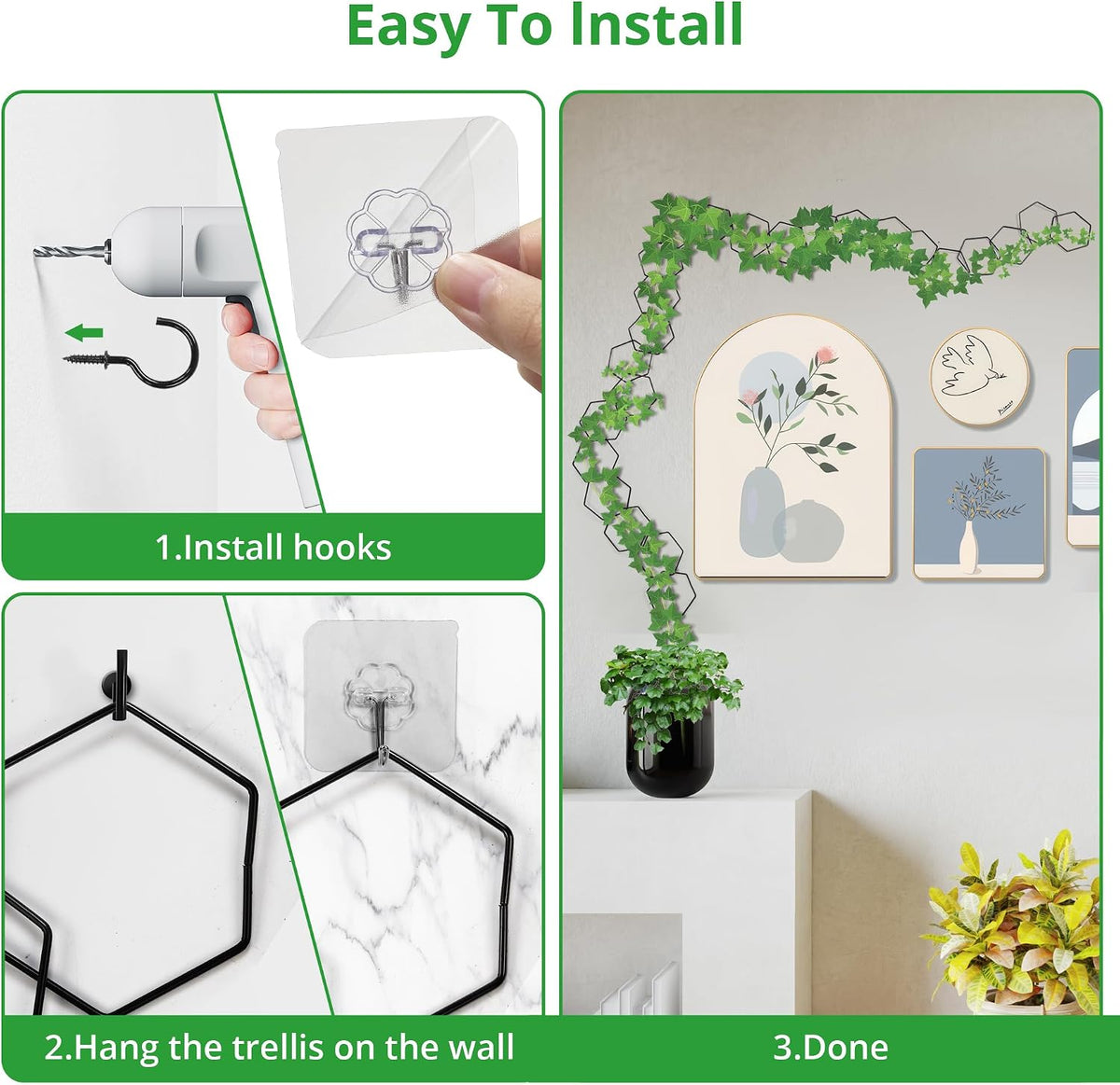 86.5" x 19.7" Metal Garden Trellis for Climbing Plants, White