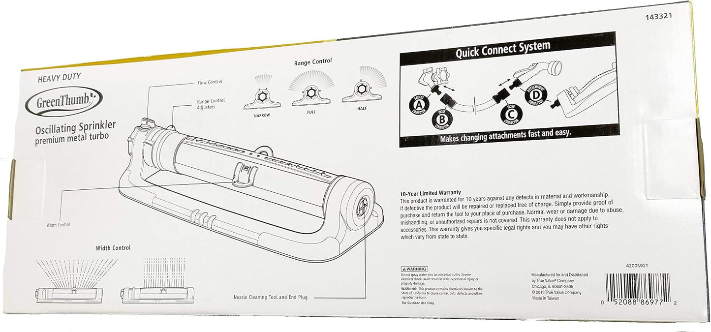 4200MGT Heavy Duty Metal Oscillating Sprinkler