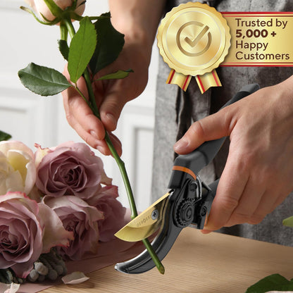 Premium Bypass Pruning Shears for Gardening, Heavy Duty Ultra Sharp Blade