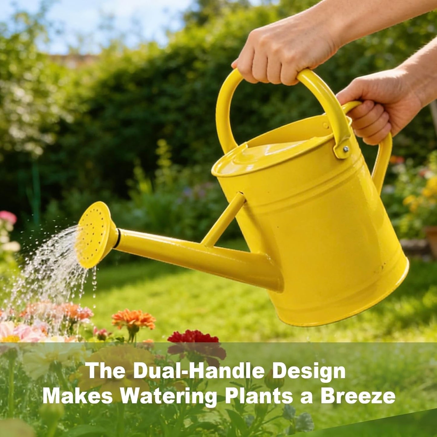 1 Gallon Watering Can for Outdoor&Indoor Plants，Yellow