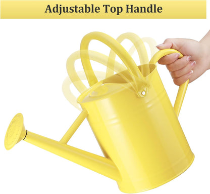 1 Gallon Watering Can for Outdoor&Indoor Plants，Yellow