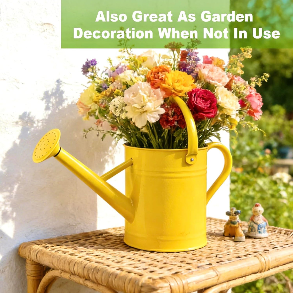 1 Gallon Watering Can for Outdoor&Indoor Plants，Yellow