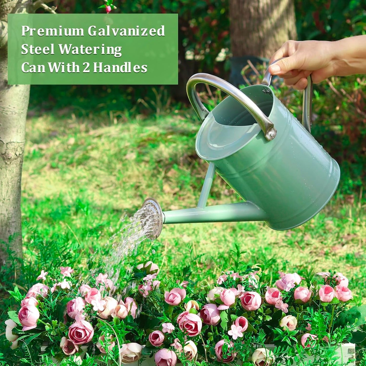 1 Gallon Watering Can for Outdoor&Indoor Plants，Yellow
