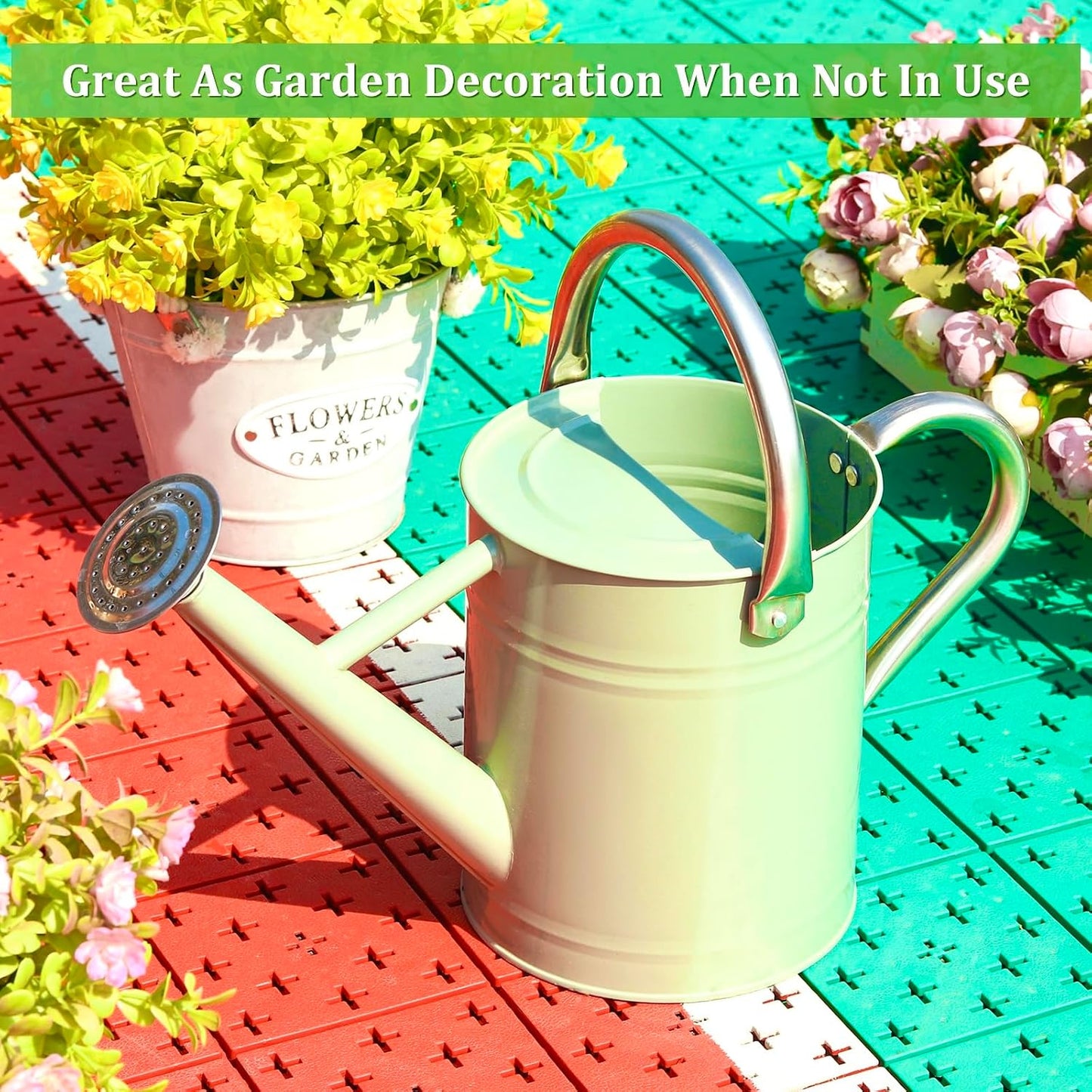 1 Gallon Watering Can for Outdoor&Indoor Plants，Yellow