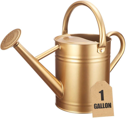 1 Gallon Watering Can for Outdoor&Indoor Plants，Yellow
