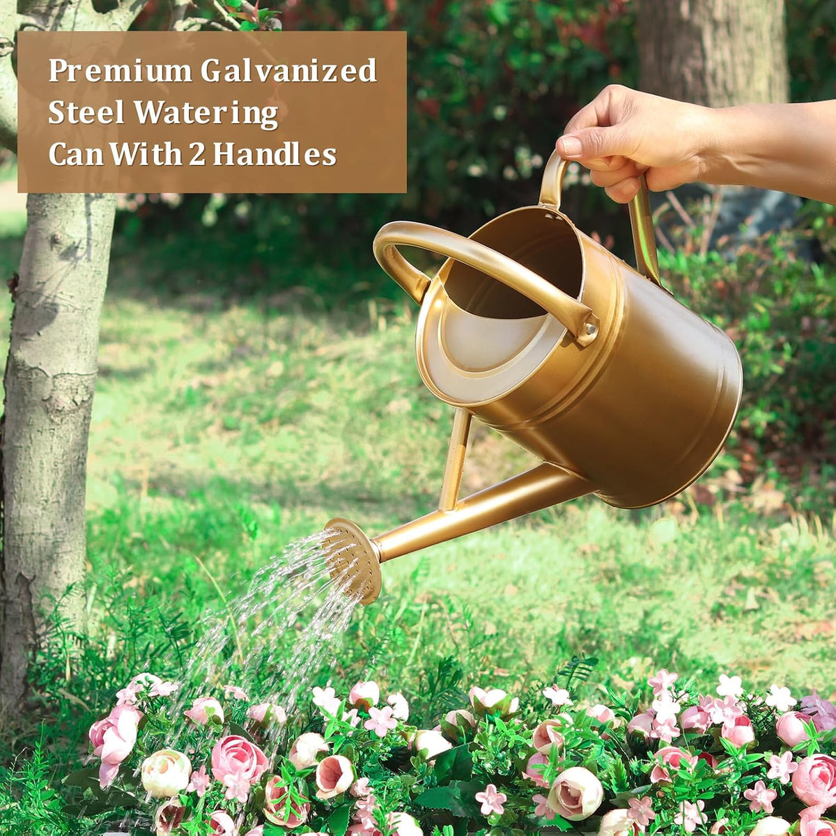 1 Gallon Watering Can for Outdoor&Indoor Plants，Yellow