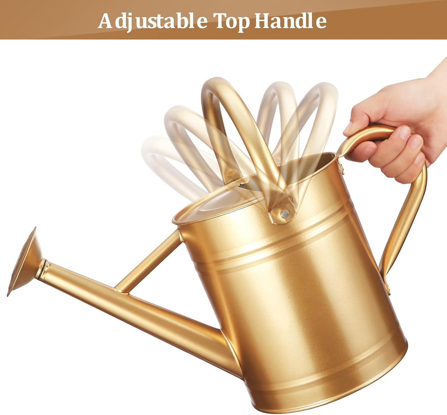 1 Gallon Watering Can for Outdoor&Indoor Plants，Yellow