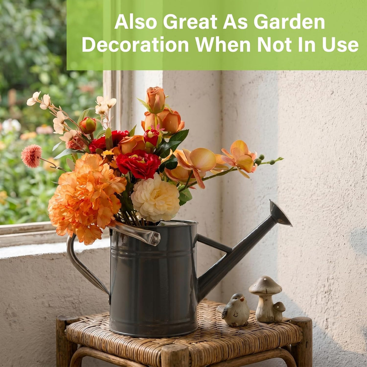1 Gallon Watering Can for Outdoor&Indoor Plants，Yellow