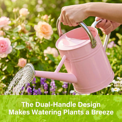 1 Gallon Watering Can for Outdoor&Indoor Plants，Yellow