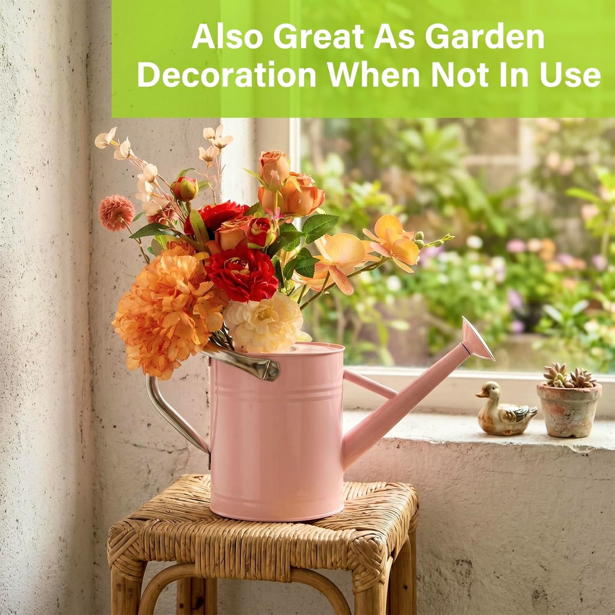 1 Gallon Watering Can for Outdoor&Indoor Plants，Yellow