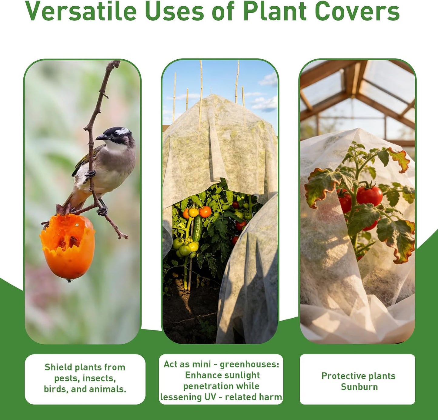 2 Pack Plant Covers Freeze Protection 10ft x 33ft Frost Cloth Plant Cover