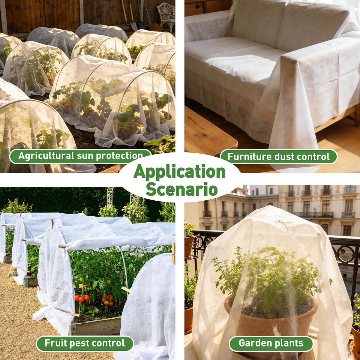 2 Pack Plant Covers Freeze Protection 10ft x 33ft Frost Cloth Plant Cover