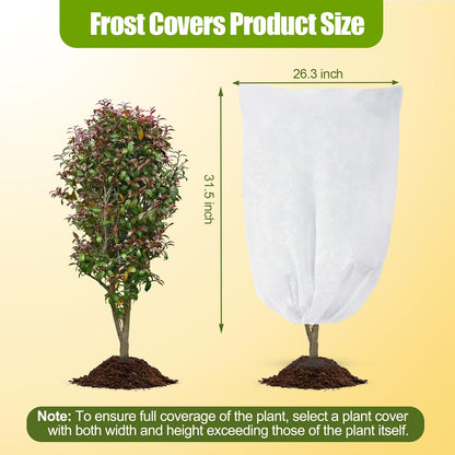 Ideal Swan 4 Pack Winter Plant Covers Freeze Protection, White Plant Cover