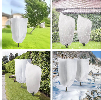 Ideal Swan 4 Pack Winter Plant Covers Freeze Protection, White Plant Cover