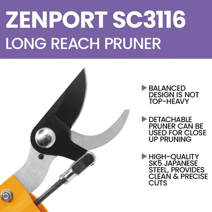 63.5" Long Reach Compact Cordless Pruner, .75-Inch Cut