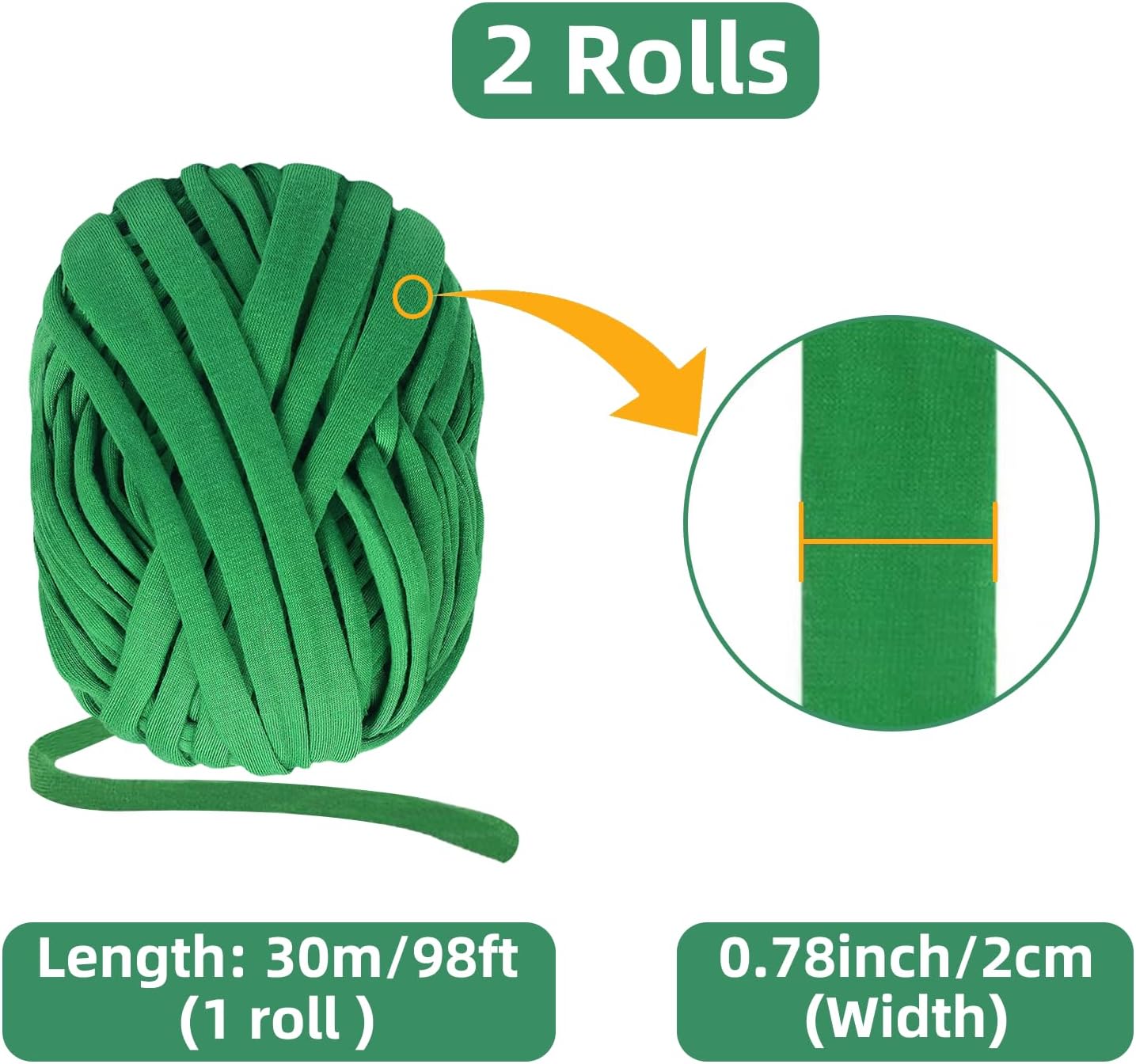 2 Packs Garden Twine, Soft Plants Ties, Green Garden String for Climbing Plants, Vines Plant, Tomatoes, Flowers, Roses Plant Support (98FT/Roll, Total 196FT)