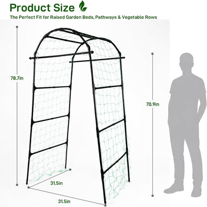 63x63 Cucumber Trellis for Raised Garden Bed, Black
