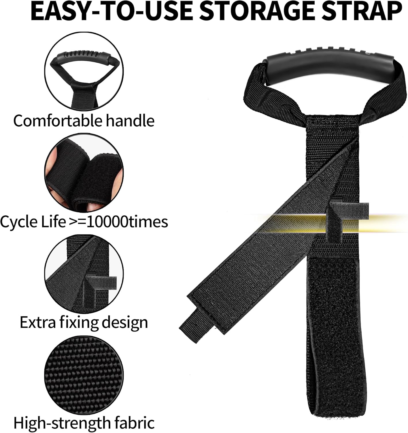 Easy-Carry Storage Straps with Handle, 26", 2-Pack