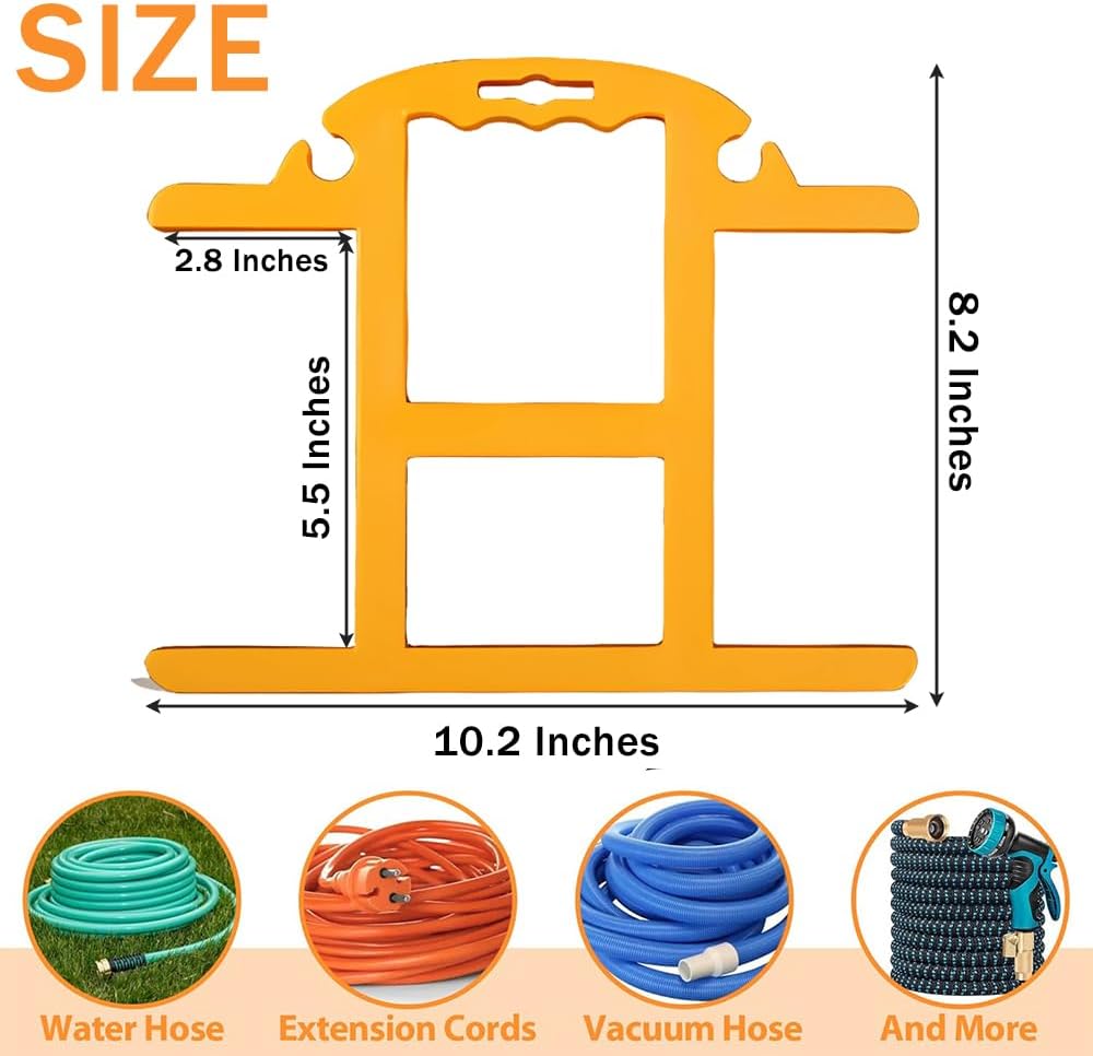 Freestanding Garden Hose Holder,Air Hose Reel Portable Storage Rack,Handheld Metal Hose Reels Hose Rack for Water Hose,Extension Cords,Flexable Hose Use