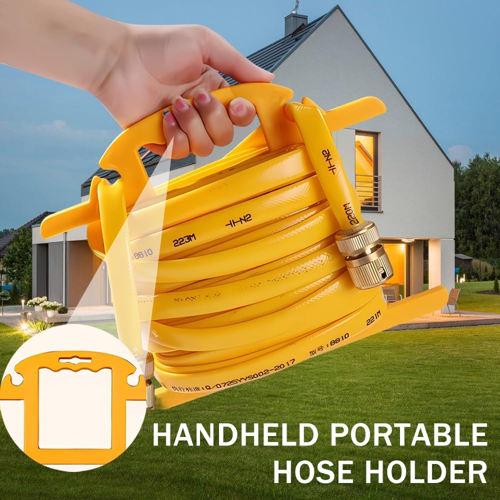 Freestanding Garden Hose Holder,Air Hose Reel Portable Storage Rack,Handheld Metal Hose Reels Hose Rack for Water Hose,Extension Cords,Flexable Hose Use