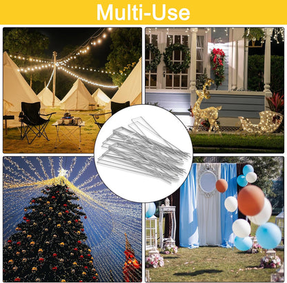 240 Pack Landscape Staples 6 Inch, Galvanized Garden Stakes