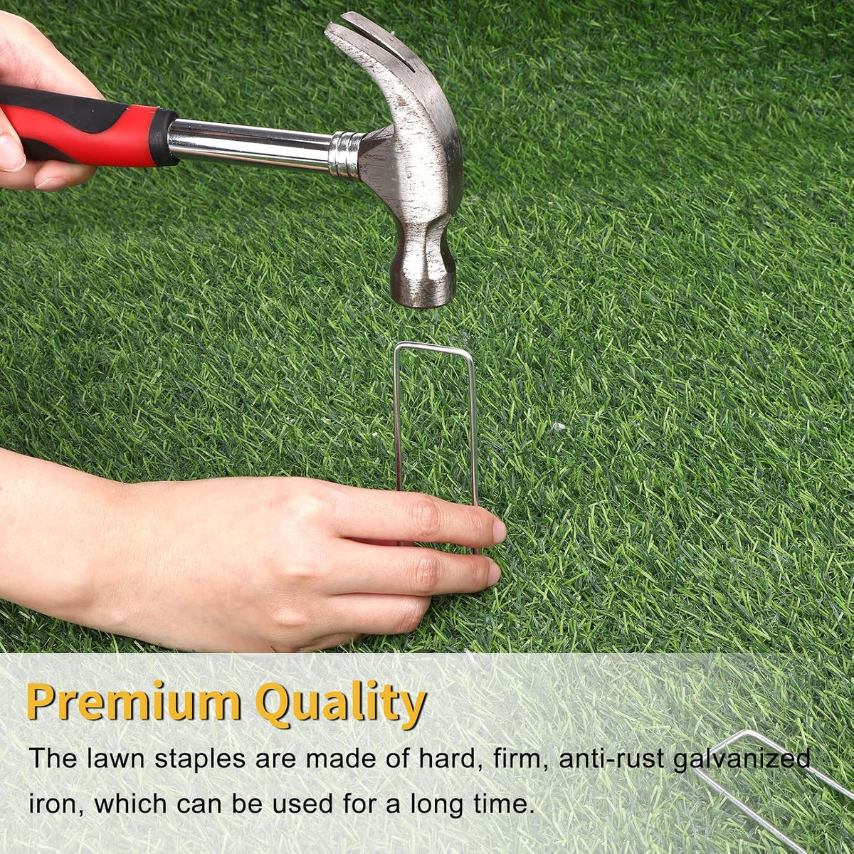 240 Pack Landscape Staples 6 Inch, Galvanized Garden Stakes