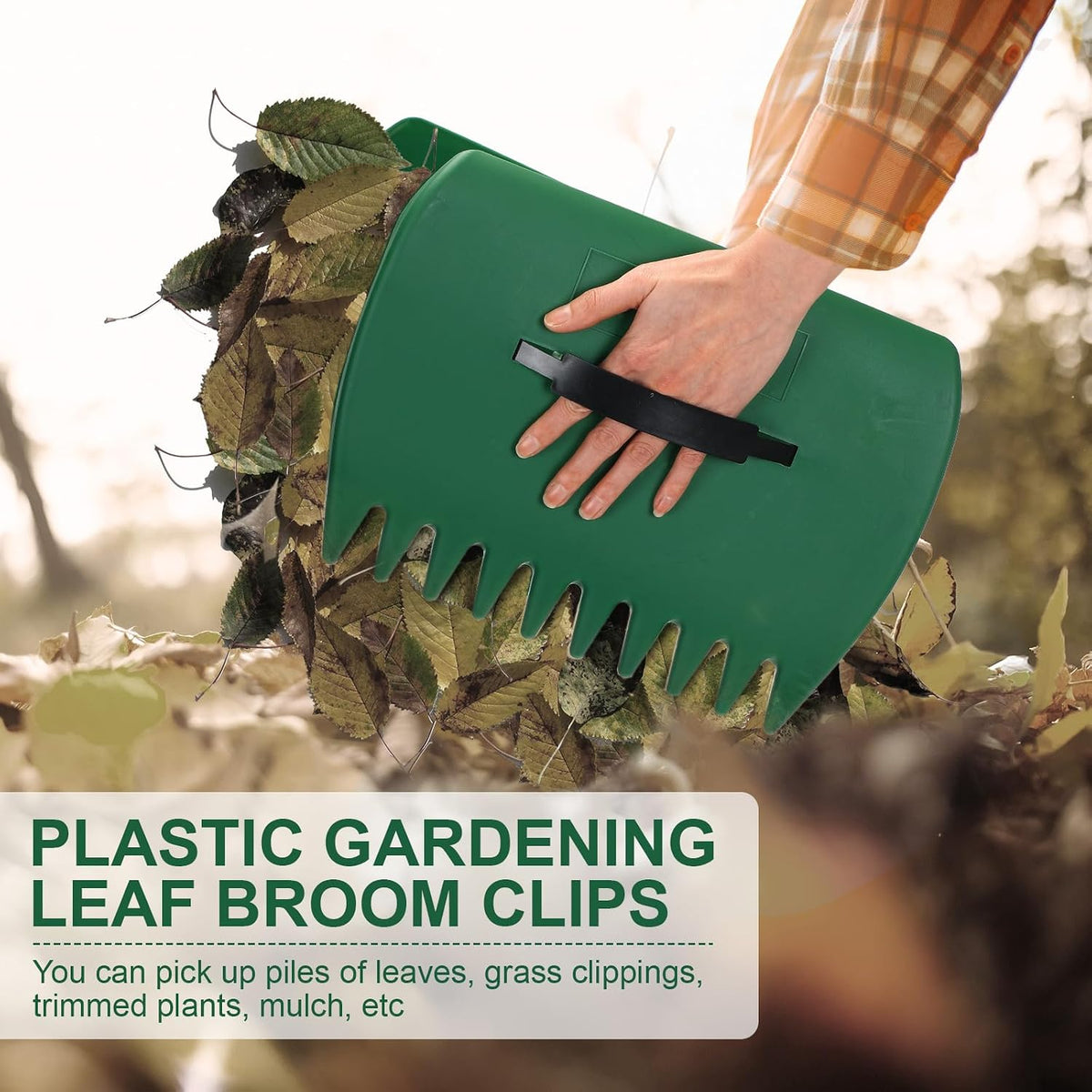 6 Pcs Leaf Scoops Hand Rakes, Large Leaf Scoops and Claws Lightweight Plastic Leaves Grabbers for Picking up Leaves, Clippings, Grass, Collect Garden Rake Scooper
