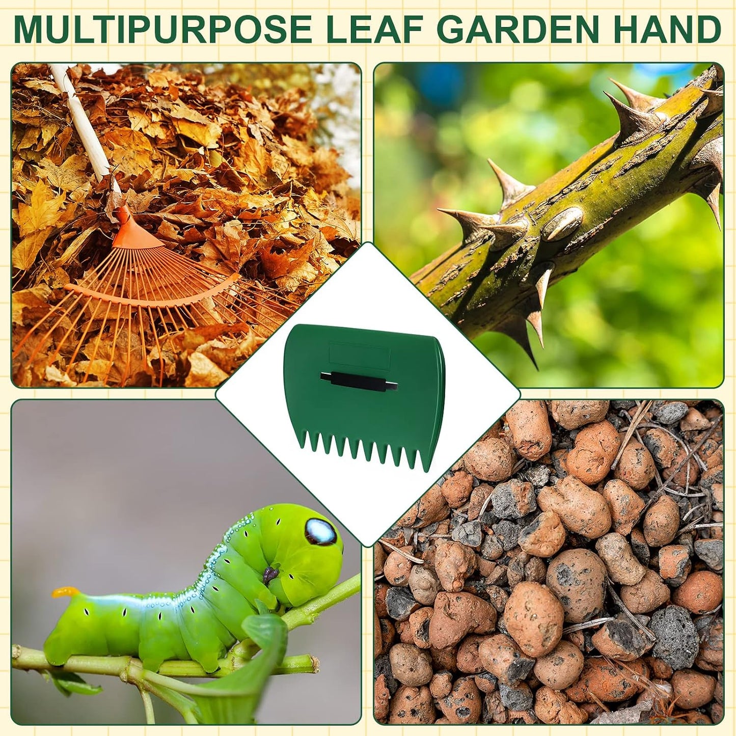 6 Pcs Leaf Scoops Hand Rakes, Large Leaf Scoops and Claws Lightweight Plastic Leaves Grabbers for Picking up Leaves, Clippings, Grass, Collect Garden Rake Scooper