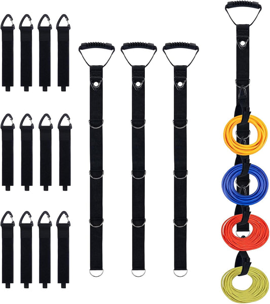4PCS Extension Cord Organizer with 12 Removable Cord Holders Cord Storage Organizer Garage Garden Storage Straps All in One Hanger Straps for Cable Hose Rope Tool Management