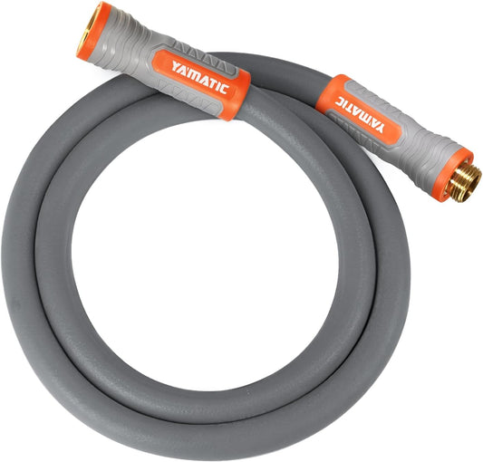 Flexible Garden Hose 5/8" x 5ft, 360° Swivel Handle, Burst 600 PSI