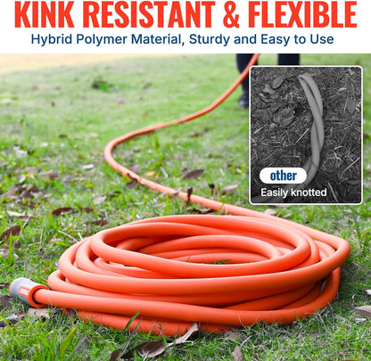 Flexible Garden Hose 5/8" x 5ft, 360° Swivel Handle, Burst 600 PSI