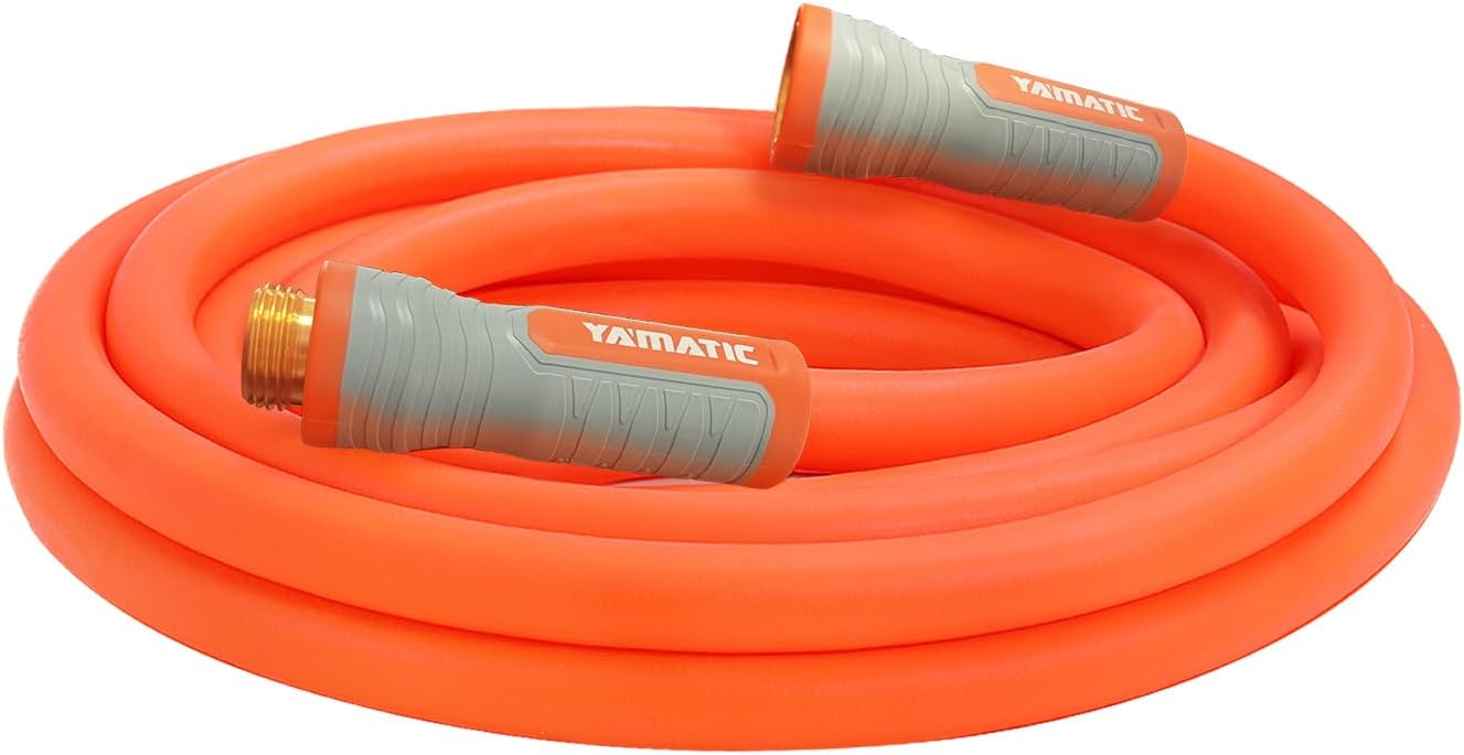 Flexible Garden Hose 5/8" x 5ft, 360° Swivel Handle, Burst 600 PSI