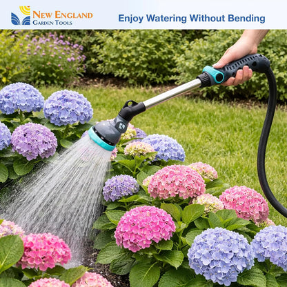 18 Inch Heavy Duty Metal Watering Wand with 9 Spray Patterns 600001, Flexible 180° Head, Thumb Flow Control, Comfort Grip, for Plants, Lawn, Garden, Car Washing & Cleaning