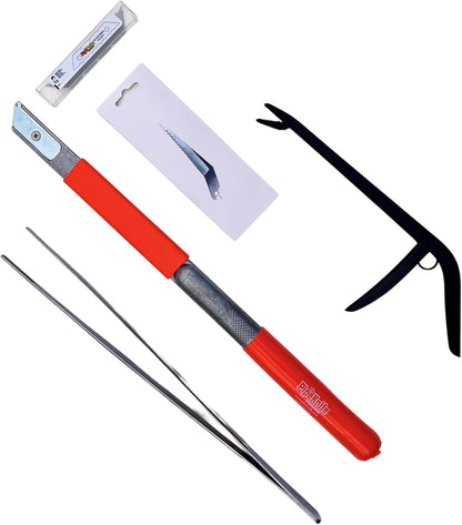 Cactus Combo Kit - Premium Pruning and Propagation Set for Cacti & Succulents | Includes PKXL Knife, Cactus Whacker Blade & 15" Long Tweezers for Safe, Precision Plant Care