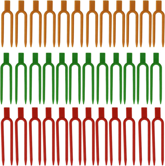 120 Pcs Plastic Strawberry Plant Support Pins Plant Clips Garden Pins for Plant Cutting,3 Colors U-Shaped Anchor Clips for Cuttings, Strawberry Runners While They Root