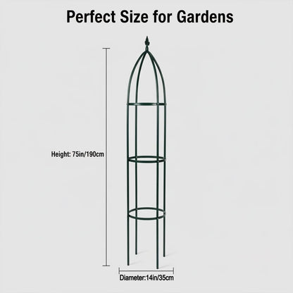 100% Metal Garden Obelisk Trellis Heavy Duty 6.3 ft Tall for Climbing Vines