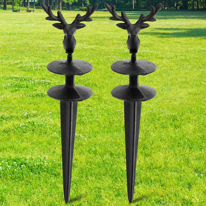 3 Pcs Colorful Butterfly Garden Hose Guide Stakes, Heavy Duty Decorative Antique Black Cast Iron Metal Hose Guides, Plant Protector for Lawn Yard Flower Bed