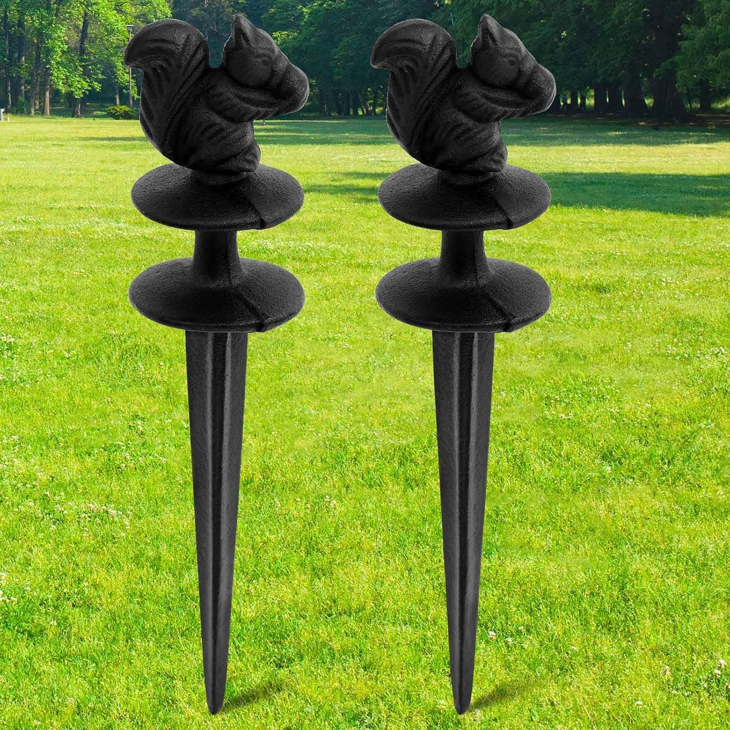3 Pcs Colorful Butterfly Garden Hose Guide Stakes, Heavy Duty Decorative Antique Black Cast Iron Metal Hose Guides, Plant Protector for Lawn Yard Flower Bed