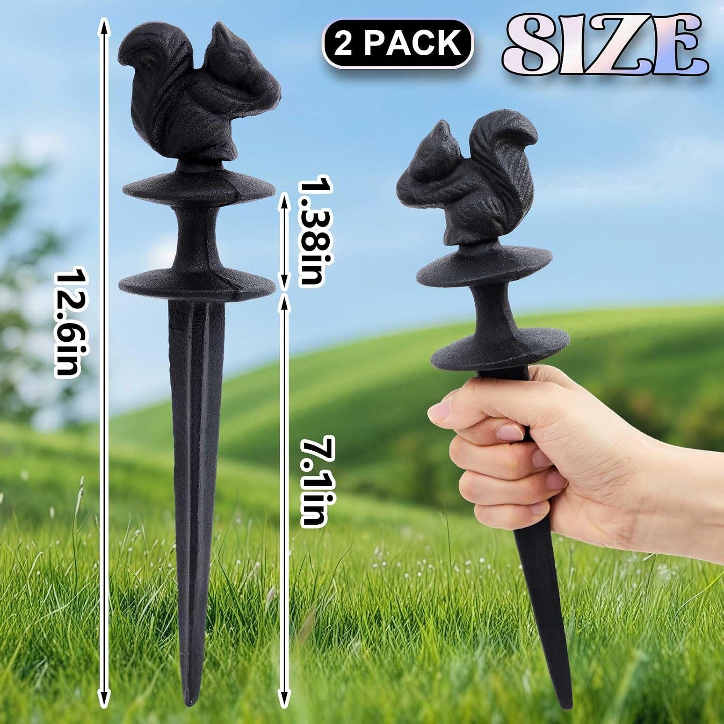3 Pcs Colorful Butterfly Garden Hose Guide Stakes, Heavy Duty Decorative Antique Black Cast Iron Metal Hose Guides, Plant Protector for Lawn Yard Flower Bed