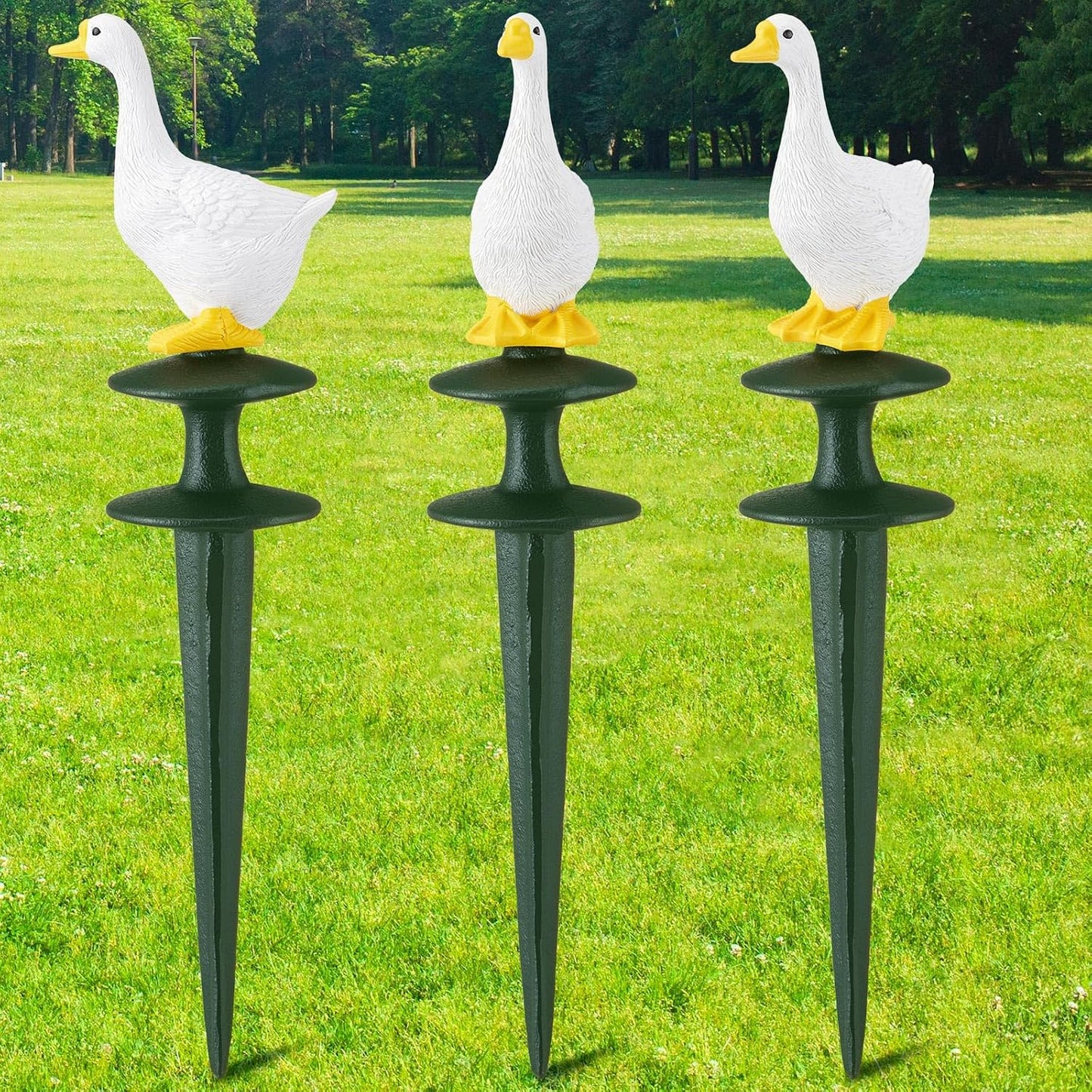 3 Pcs Colorful Butterfly Garden Hose Guide Stakes, Heavy Duty Decorative Antique Black Cast Iron Metal Hose Guides, Plant Protector for Lawn Yard Flower Bed