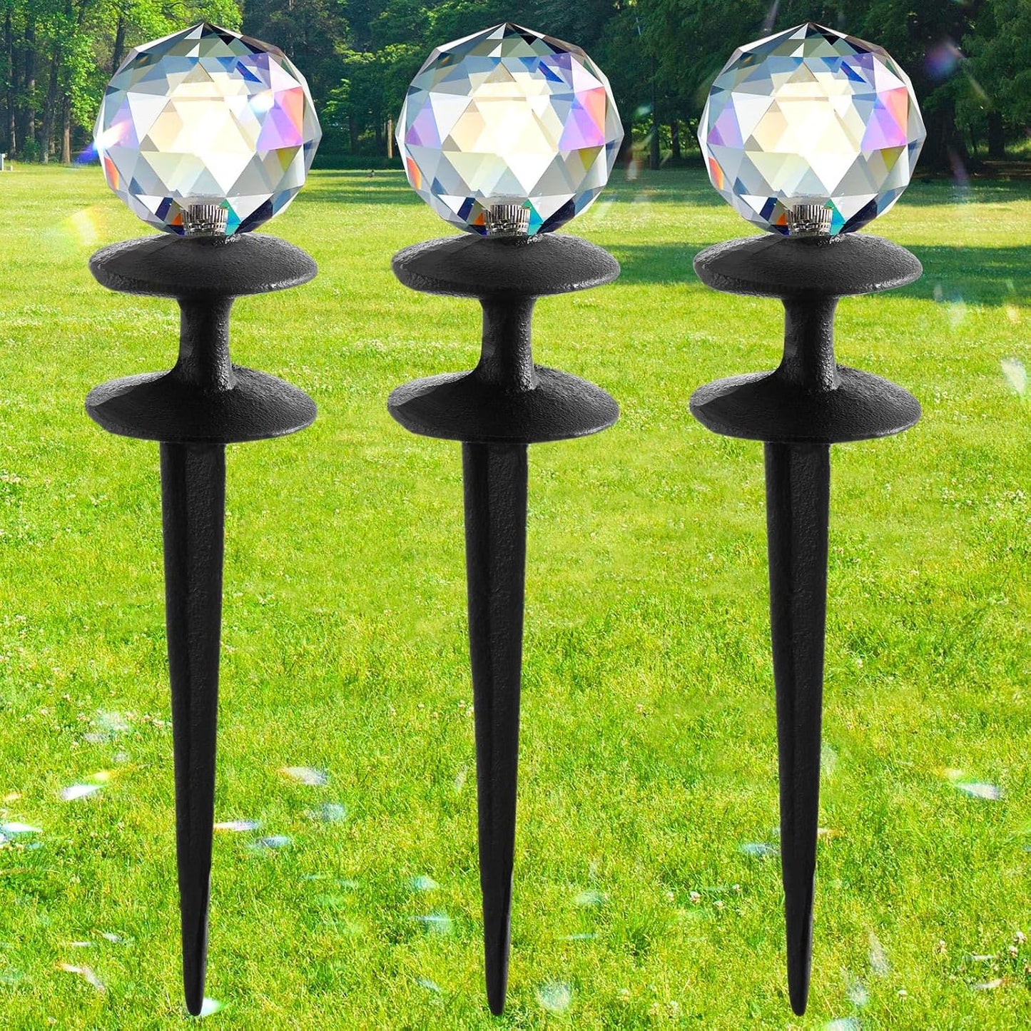 3 Pcs Colorful Butterfly Garden Hose Guide Stakes, Heavy Duty Decorative Antique Black Cast Iron Metal Hose Guides, Plant Protector for Lawn Yard Flower Bed