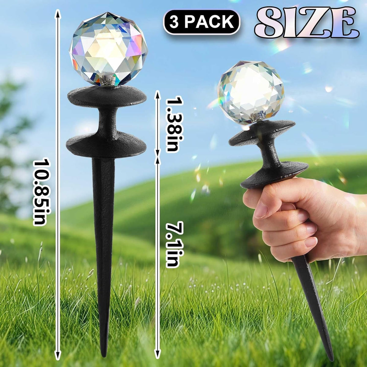 3 Pcs Colorful Butterfly Garden Hose Guide Stakes, Heavy Duty Decorative Antique Black Cast Iron Metal Hose Guides, Plant Protector for Lawn Yard Flower Bed