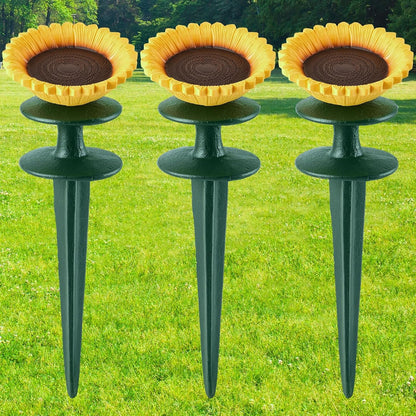 3 Pcs Colorful Butterfly Garden Hose Guide Stakes, Heavy Duty Decorative Antique Black Cast Iron Metal Hose Guides, Plant Protector for Lawn Yard Flower Bed